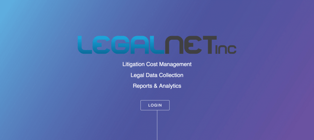 This is LegalNet's Online Reporting Tool.