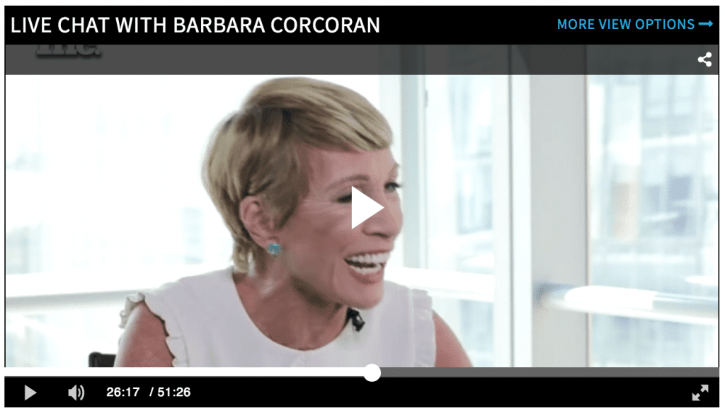 We got to hear from Barbara Corcoran in her latest Inc Magazine interview.